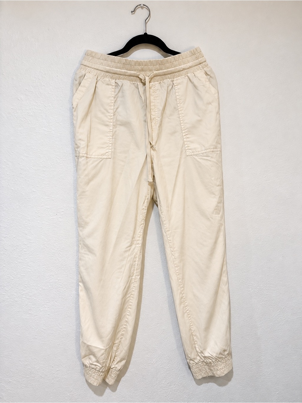 A New Day Cream Utility Jogger Pants Elastic Waist Size M